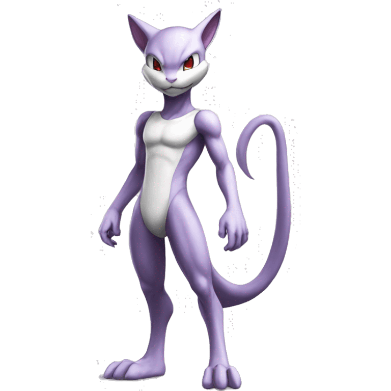 Anthro Mewtwo-Pokémon full body emoji