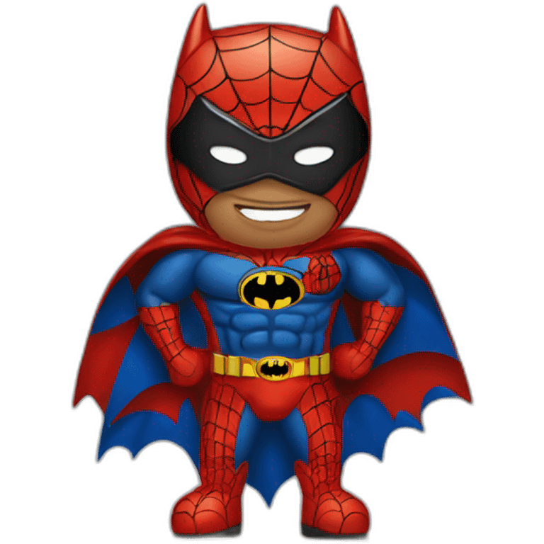 Batman with spiderman suit emoji