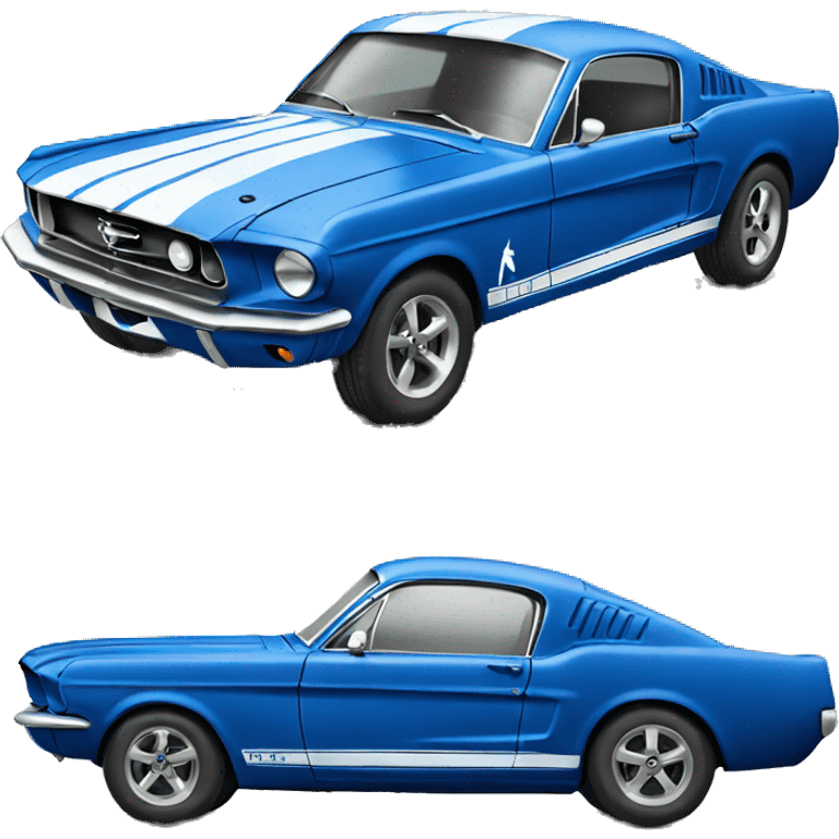 Blue mustang car emoji