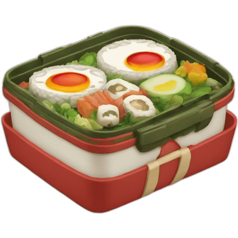 bento box on the theme of mononoke princess emoji