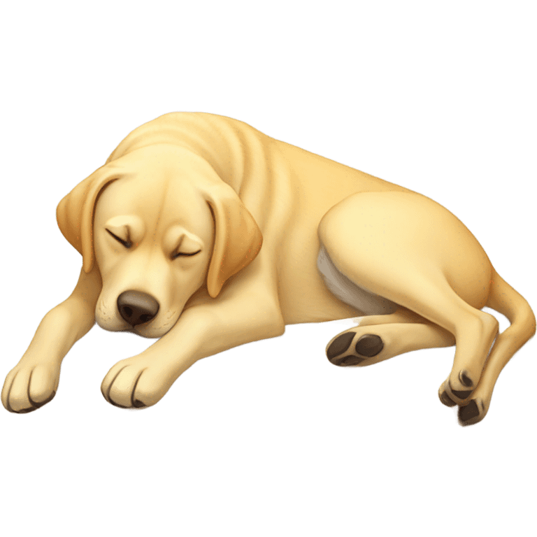 Yellow lab napping on mars  emoji