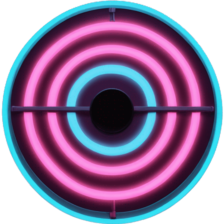 bullseye target glowing neon emoji