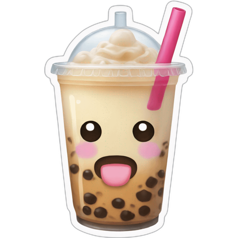 bubble tea crying emoji