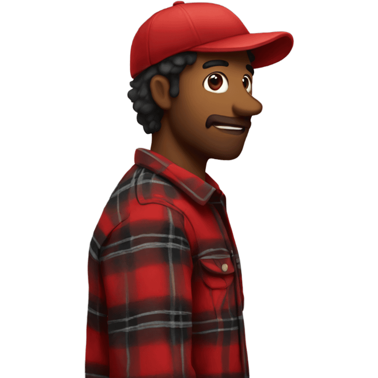 Red flannel emoji