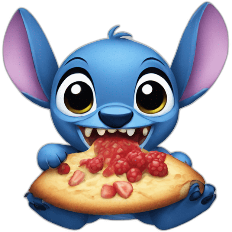 Stitch eating emoji