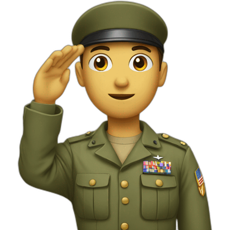 solider saluting emoji