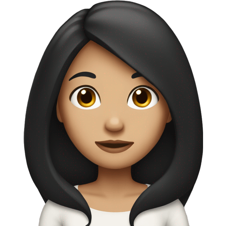 Girl with long black hair emoji