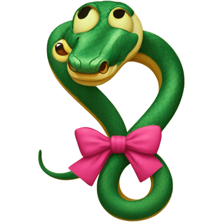 snake with bow emoji