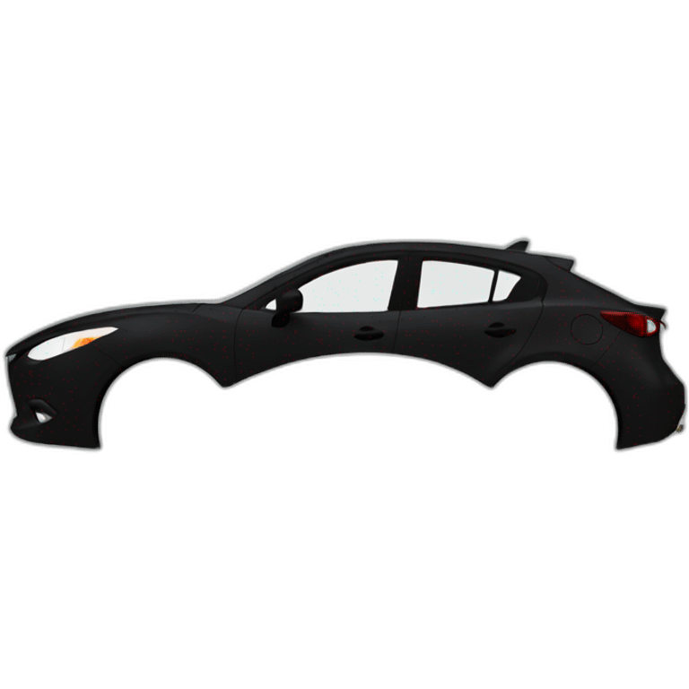 Black 2016 Mazda 3 hatchback emoji