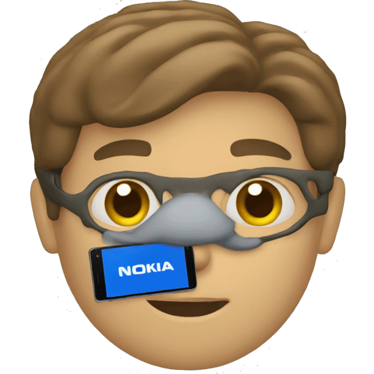 user with nokia emoji