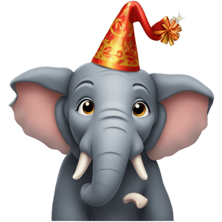 Elephant on New Year’s Eve emoji