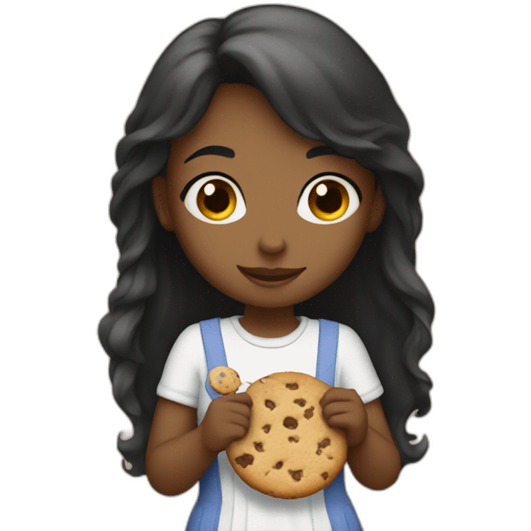 Fair Girl giving cookie emoji