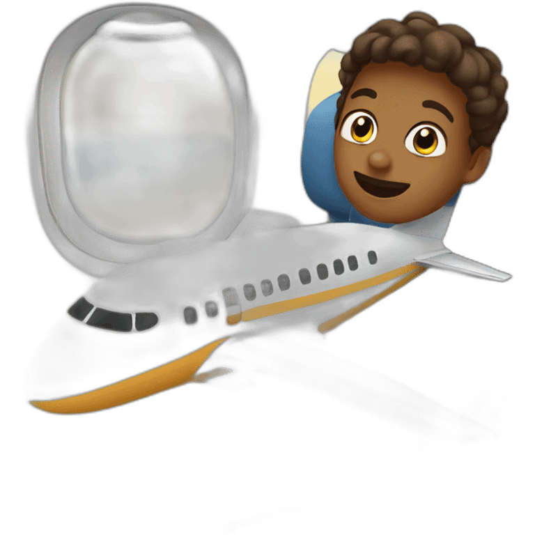 Kid on a plane emoji