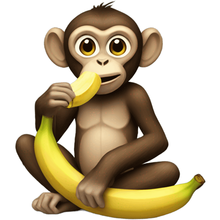 Monkey eating banana  emoji