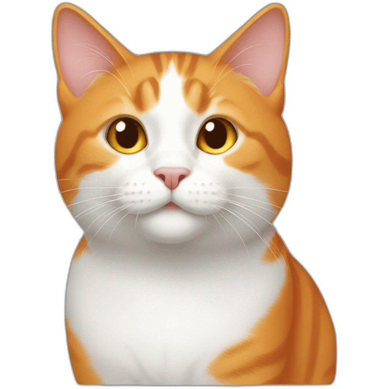 orange and white cat emoji