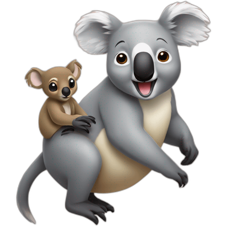 koala riding a kangaroo emoji