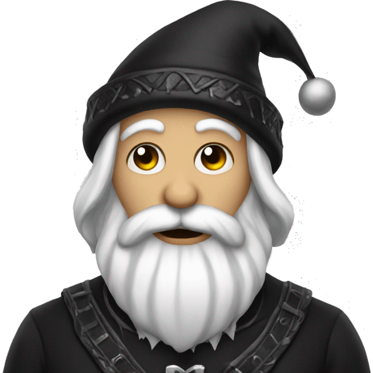 Goth santa emoji