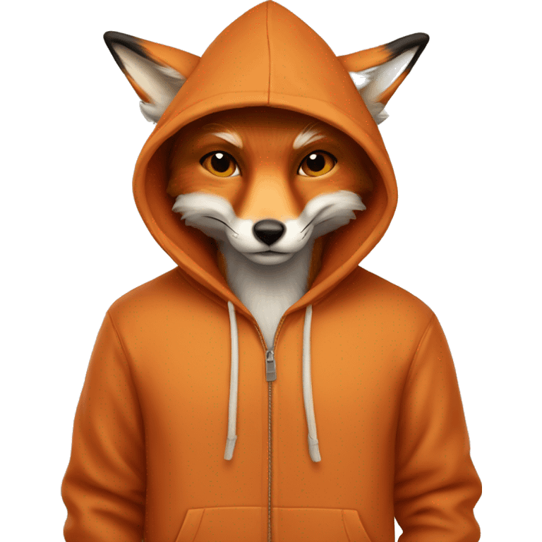 fox with a hoodie emoji