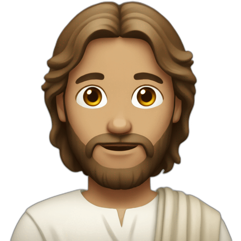 Jesus with short hairs emoji