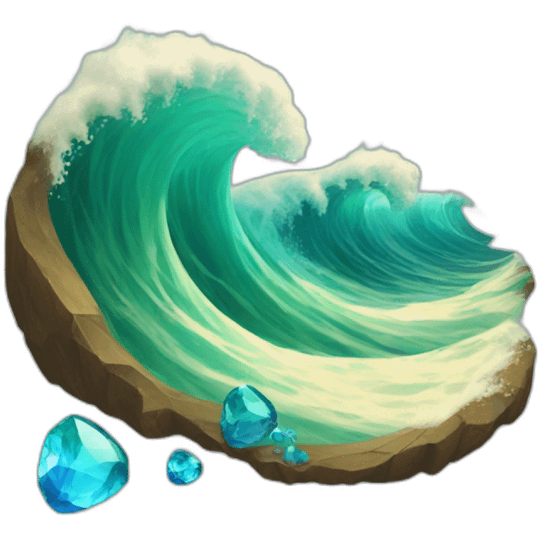 Wave gems emoji