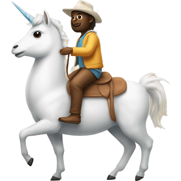 Unicorn riding llama emoji