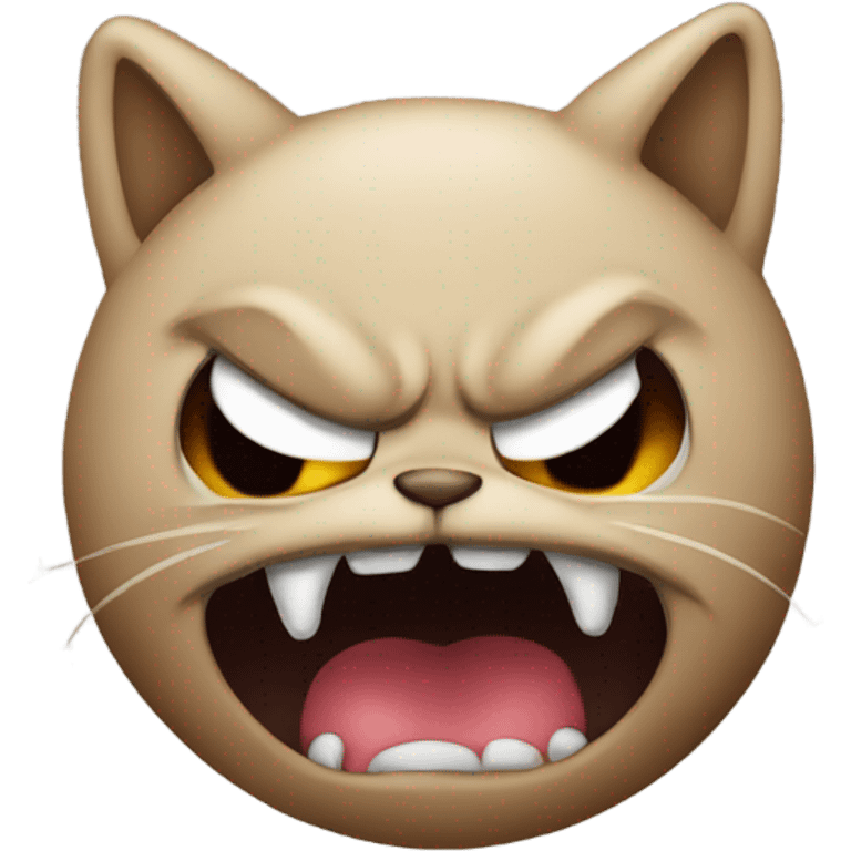 Angry cat poop emoji