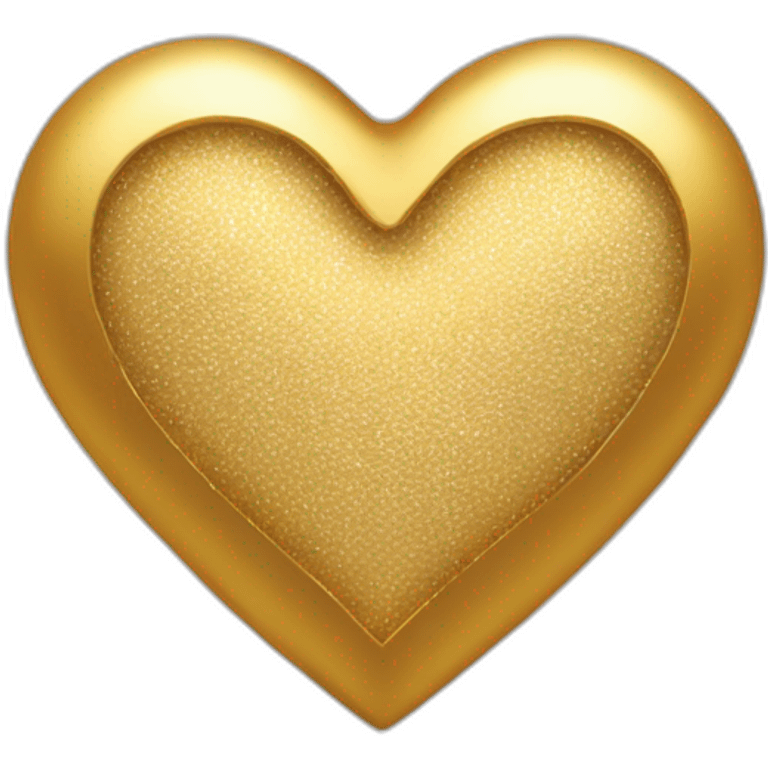 Gold Heart Emoji in HD emoji