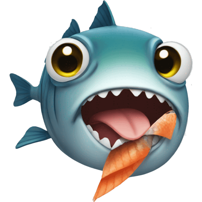 emoji with fish mouth emoji