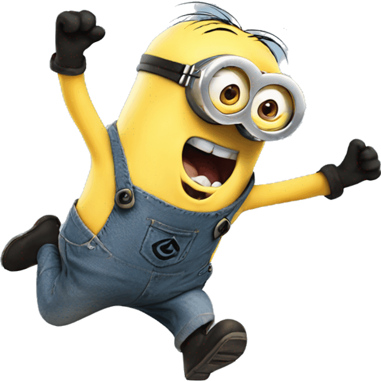 Minion jumping emoji