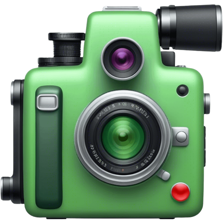 green professional camera emoji