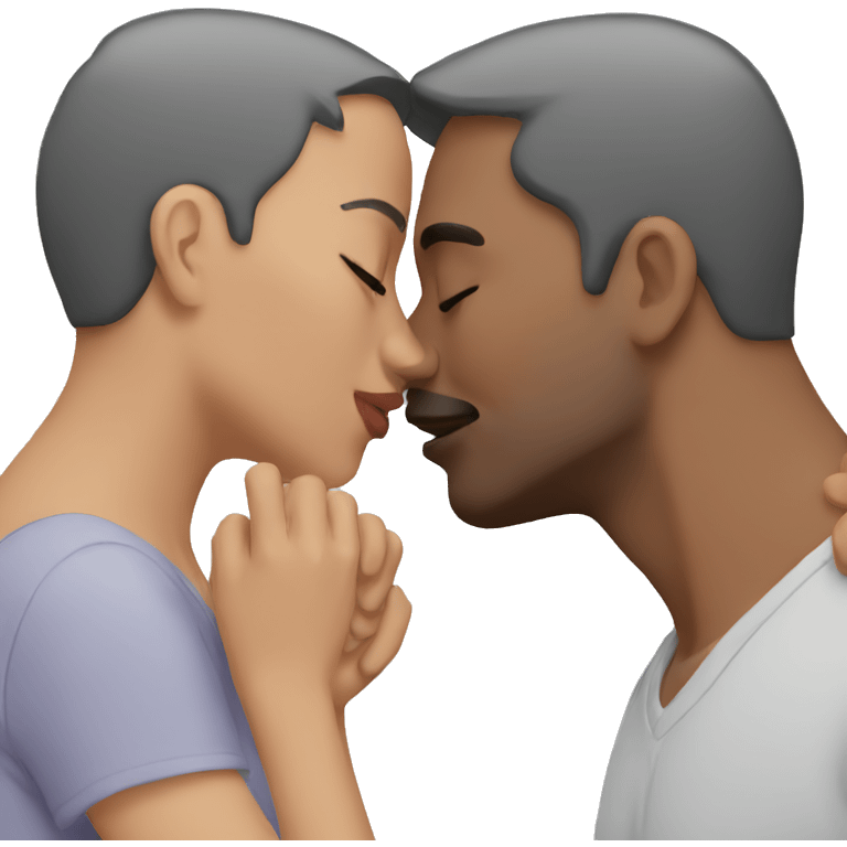 Three people Kissing emoji