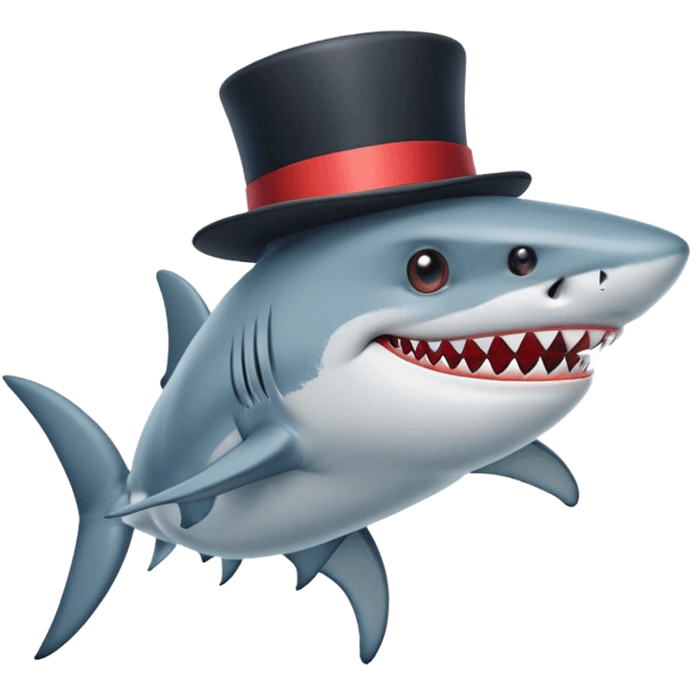 shark with tophat emoji