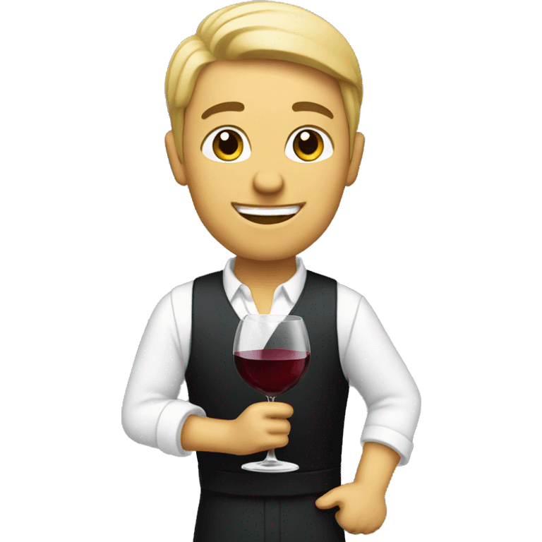 "A waiter carrying a wine glass."






 emoji