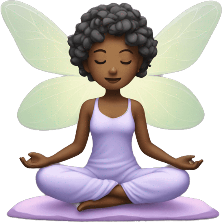 meditating fairy emoji