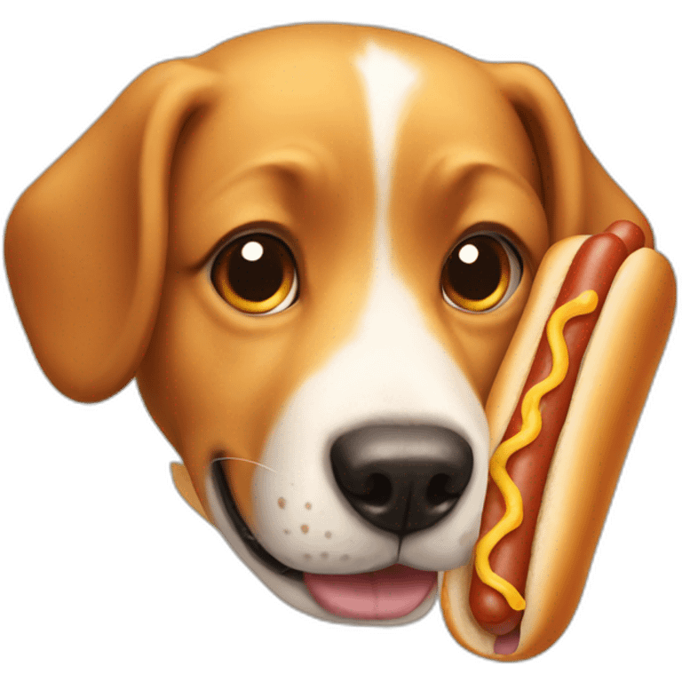 dog in a hot dog emoji