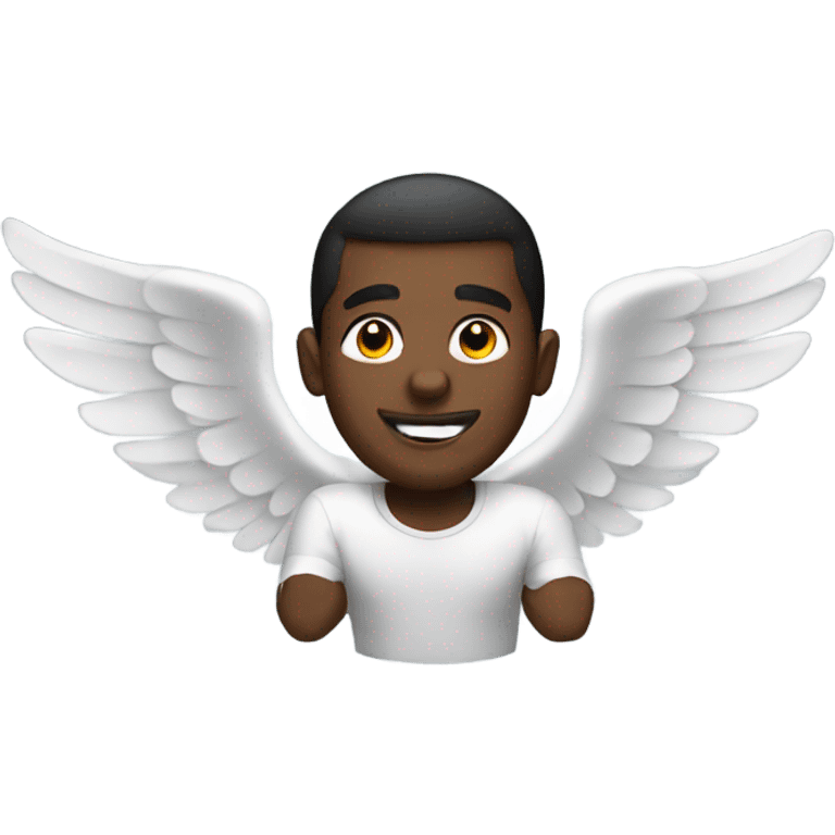 Black guy flying  emoji