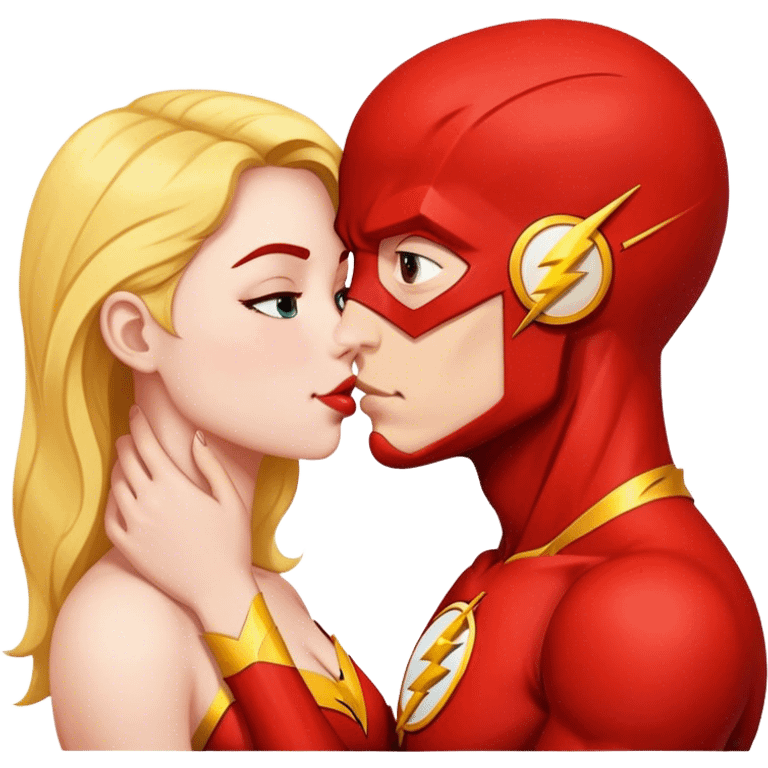 The Flash in Kiss She Flash Girl Romantic emoji