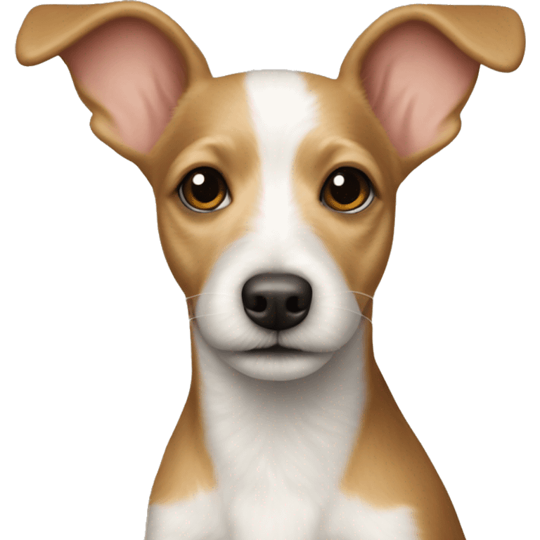 Beige rat terrier poodle mix emoji