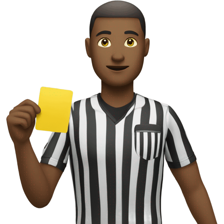 Referee showing yellow card emoji