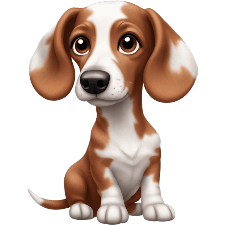 Red Merle Weiner dog  emoji