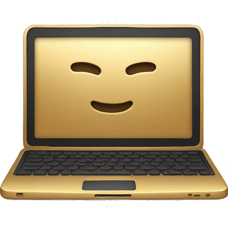 golden laptop screan clean emoji