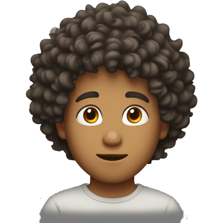 Young man with frizzy hair  emoji