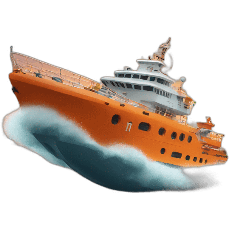 orange rescue ship emoji