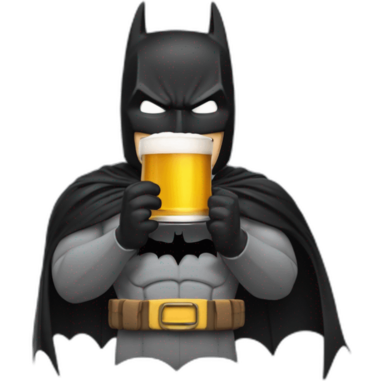 Batman qui boit une bière emoji