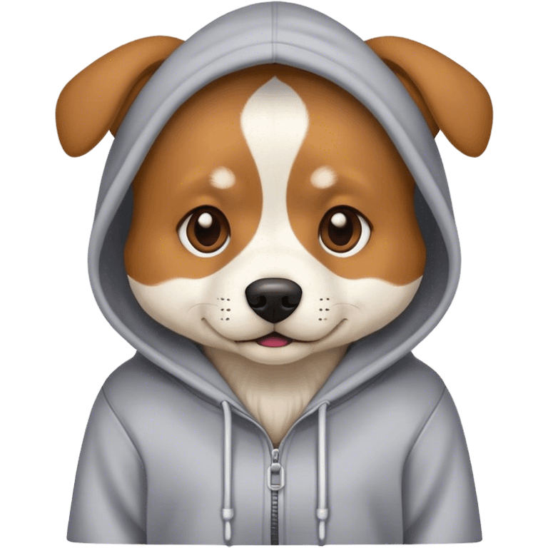 dog wearing a hoodie emoji