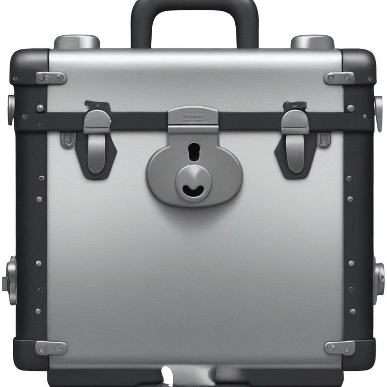 Rimowa black aluminum trunk emoji