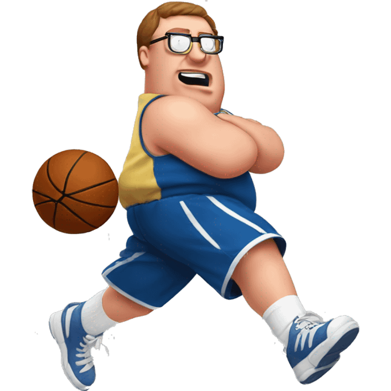 Peter griffin doing a layup emoji