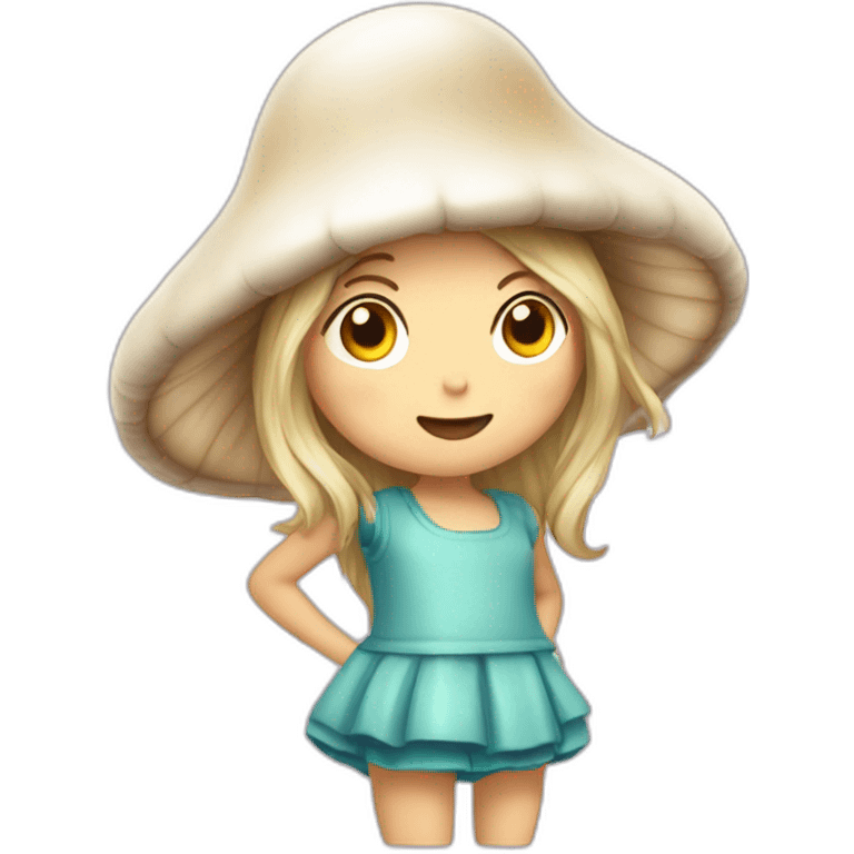 Fille champignon emoji