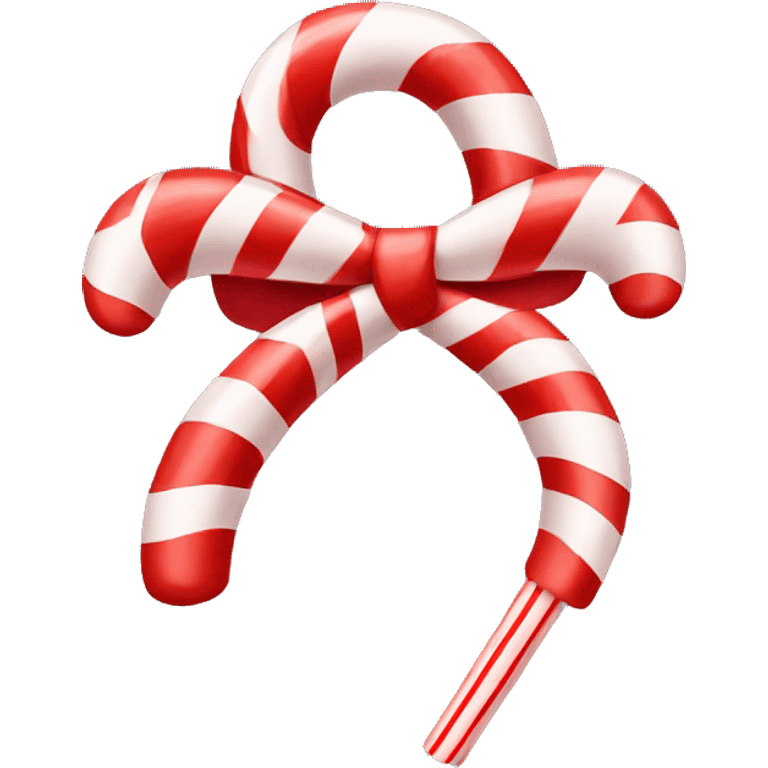 Candy cane bow  emoji