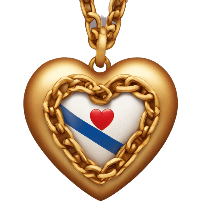 Heart with a Cuban chain on  emoji